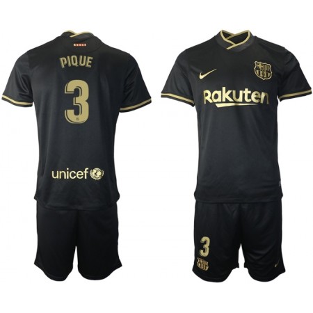 Fotballdrakt FC Barcelona Gerard Pique 3 Barn Bortetrøye 2020-2021 Kortermet